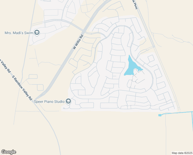 map of restaurants, bars, coffee shops, grocery stores, and more near 18058 W Salt Sage Dr in Goodyear