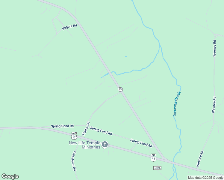 map of restaurants, bars, coffee shops, grocery stores, and more near 1150 Santee River Road in Saint Stephen