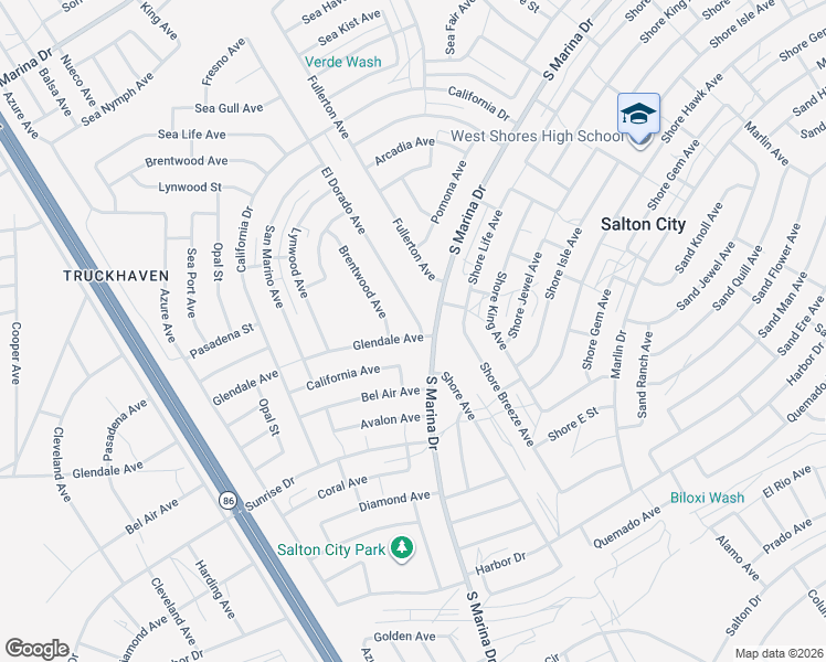 map of restaurants, bars, coffee shops, grocery stores, and more near 2303 El Dorado Avenue in Thermal