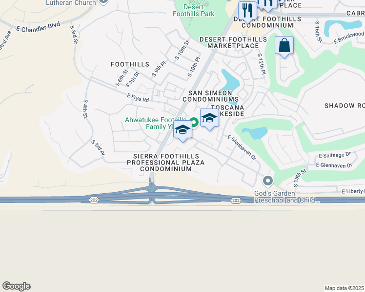 map of restaurants, bars, coffee shops, grocery stores, and more near 1025 East Liberty Lane in Phoenix