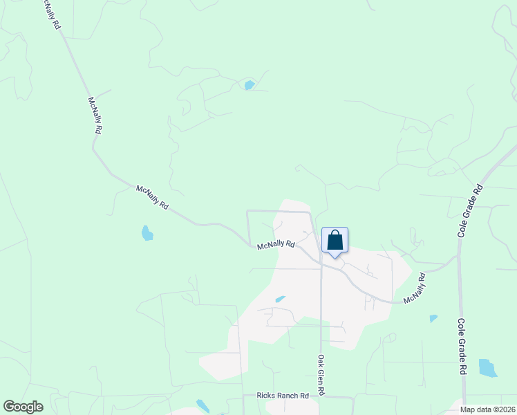 map of restaurants, bars, coffee shops, grocery stores, and more near 13588 McNally Road in Valley Center