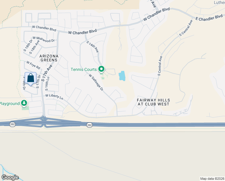 map of restaurants, bars, coffee shops, grocery stores, and more near 16614 South 12th Avenue in Phoenix