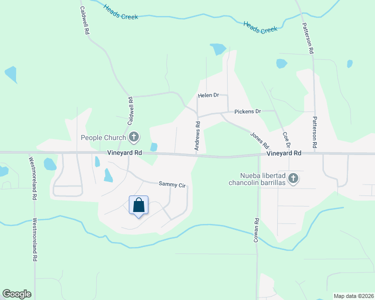 map of restaurants, bars, coffee shops, grocery stores, and more near 755 Vineyard Road in Griffin
