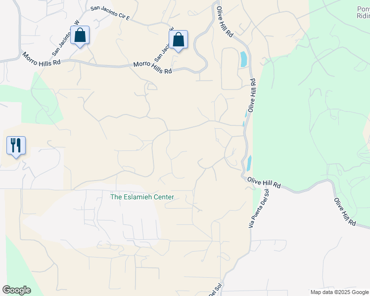 map of restaurants, bars, coffee shops, grocery stores, and more near 229 Circa Del Cielo in Fallbrook