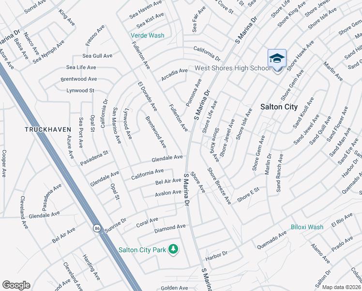 map of restaurants, bars, coffee shops, grocery stores, and more near 2308 El Dorado Avenue in Thermal