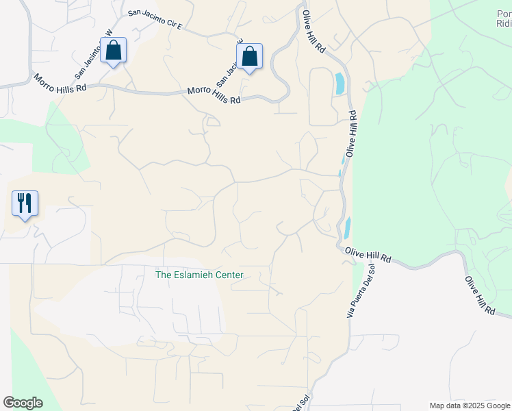 map of restaurants, bars, coffee shops, grocery stores, and more near 229 Circa Del Cielo in Fallbrook