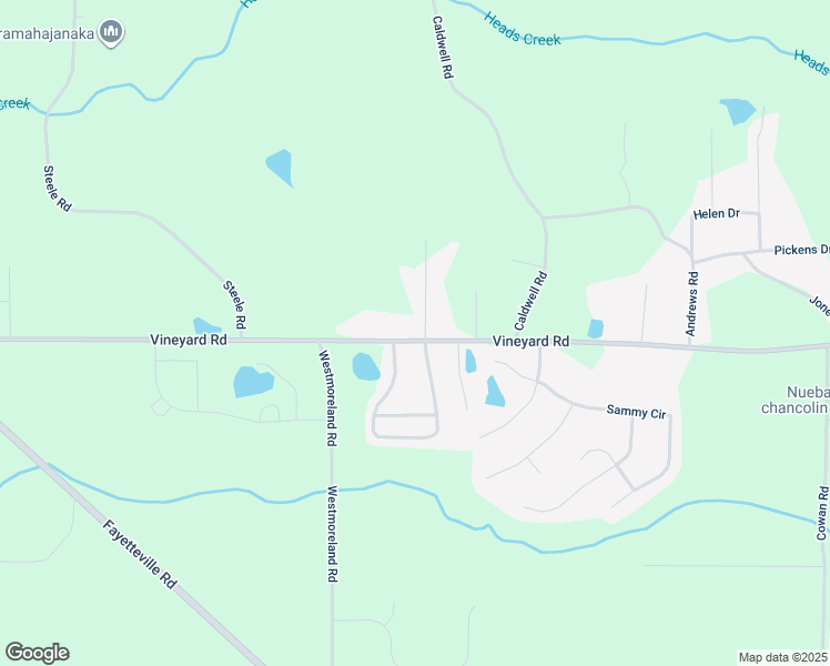 map of restaurants, bars, coffee shops, grocery stores, and more near 100 Vineyard Ridge Drive in Griffin