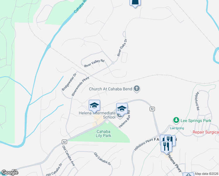 map of restaurants, bars, coffee shops, grocery stores, and more near 200 Park Lake Trace in Helena