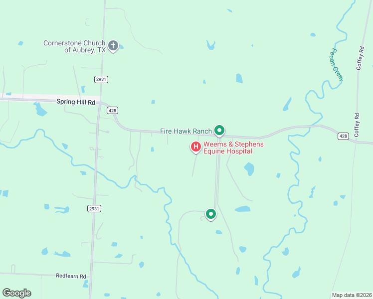 map of restaurants, bars, coffee shops, grocery stores, and more near 11806 Farm to Market Road 428 in Aubrey