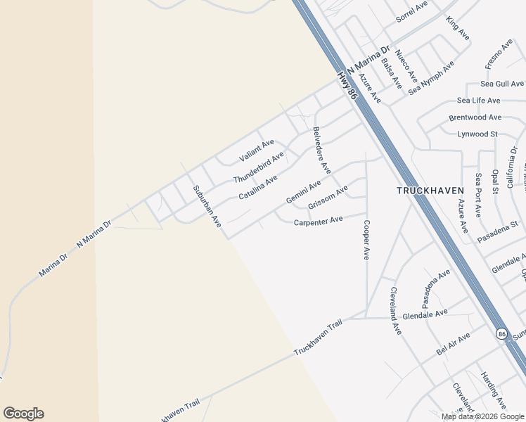 map of restaurants, bars, coffee shops, grocery stores, and more near 1486 Gemini Avenue in Thermal