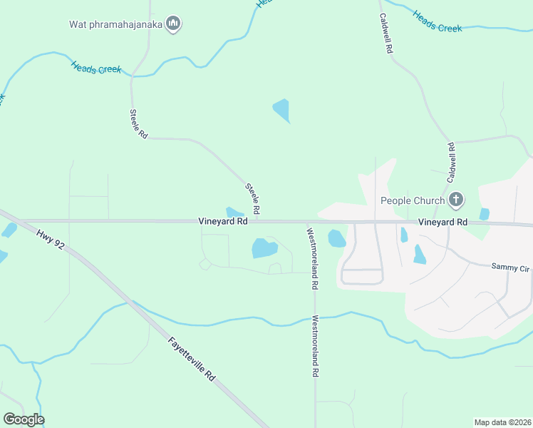 map of restaurants, bars, coffee shops, grocery stores, and more near 1233 Vineyard Road in Griffin