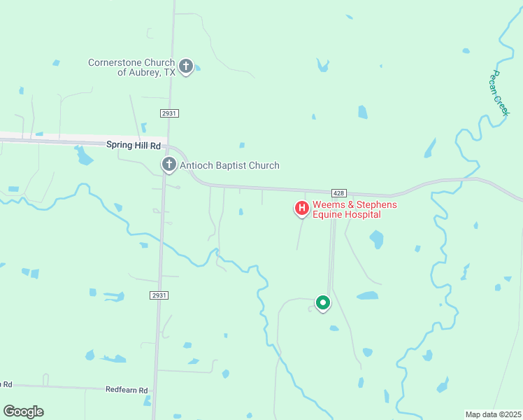 map of restaurants, bars, coffee shops, grocery stores, and more near 11698 Farm to Market Road 428 in Aubrey