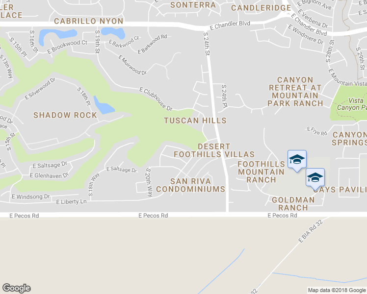 map of restaurants, bars, coffee shops, grocery stores, and more near 2154 East Briarwood Terrace in Phoenix