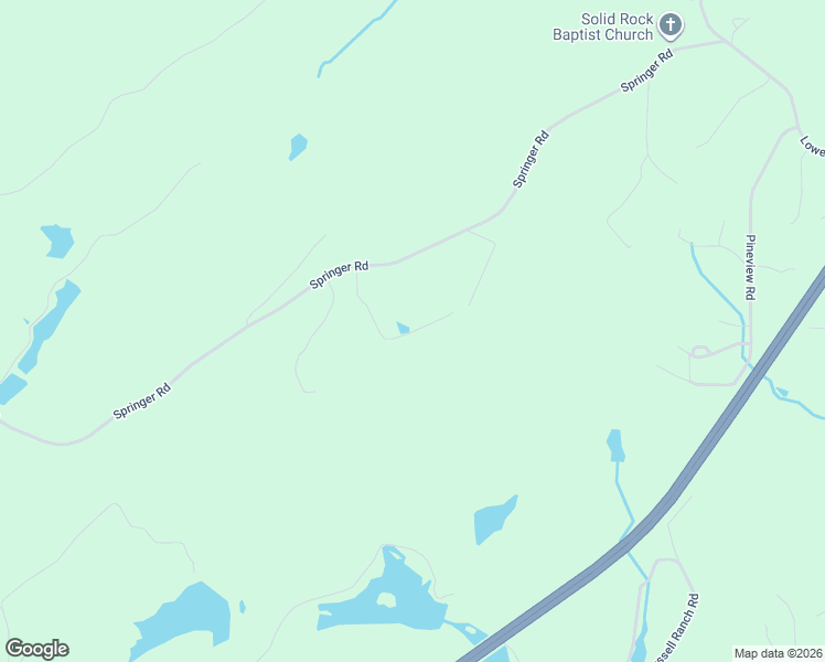 map of restaurants, bars, coffee shops, grocery stores, and more near 7510 Springer Road in McCalla