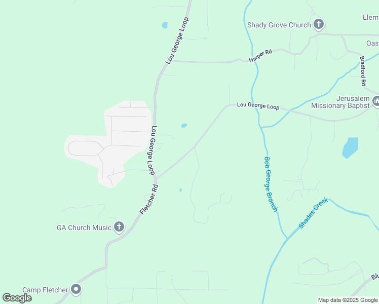 map of restaurants, bars, coffee shops, grocery stores, and more near 7481 Lou George Loop in Bessemer
