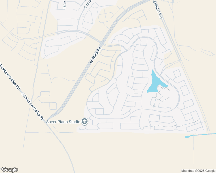 map of restaurants, bars, coffee shops, grocery stores, and more near 18058 W Salt Sage Dr in Goodyear