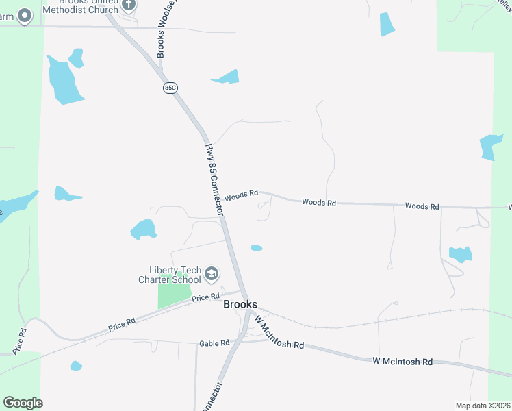 map of restaurants, bars, coffee shops, grocery stores, and more near 139 Woods Road in Brooks