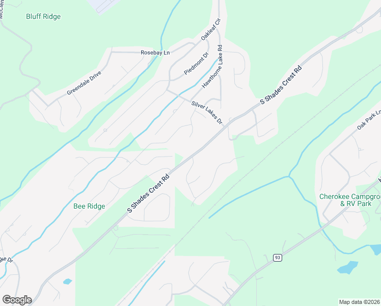 map of restaurants, bars, coffee shops, grocery stores, and more near 1005 Grand Oaks Drive in Bessemer
