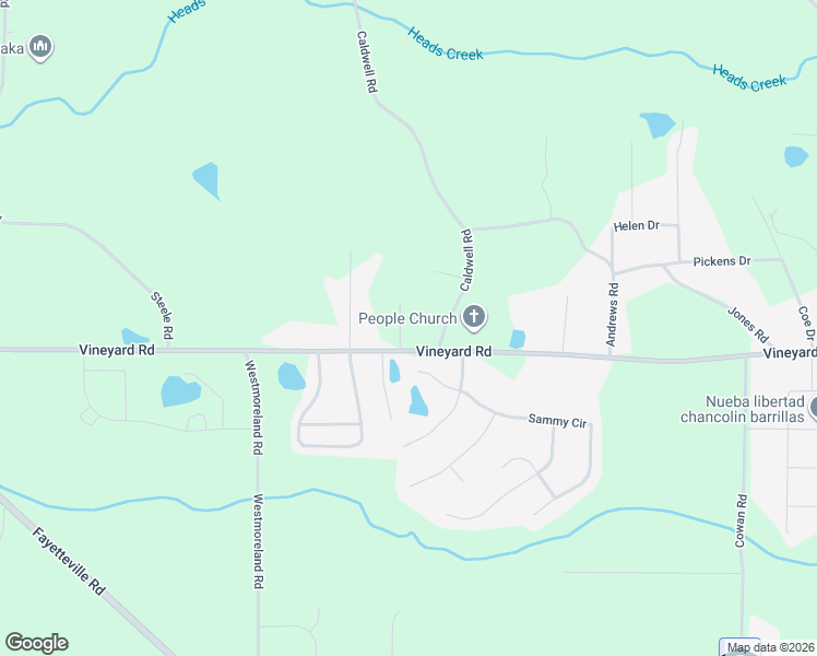 map of restaurants, bars, coffee shops, grocery stores, and more near 983 Vineyard Road in Griffin