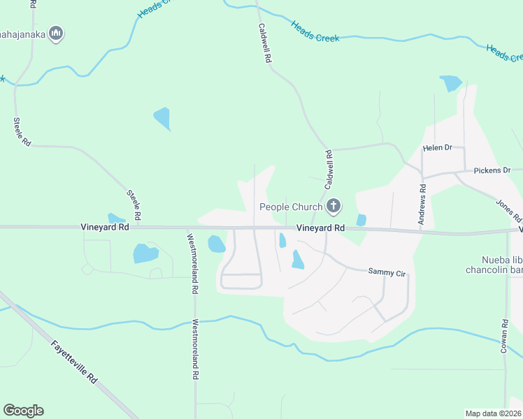 map of restaurants, bars, coffee shops, grocery stores, and more near 1003 Vineyard Road in Griffin