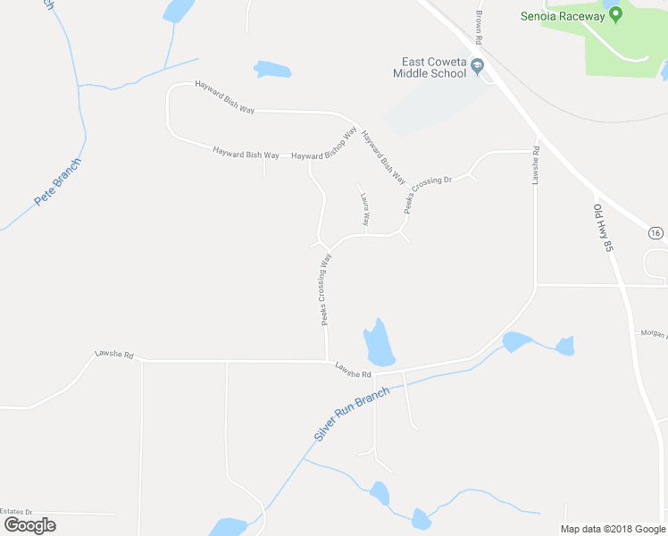 map of restaurants, bars, coffee shops, grocery stores, and more near 340 Peeks Crossing Drive in Senoia