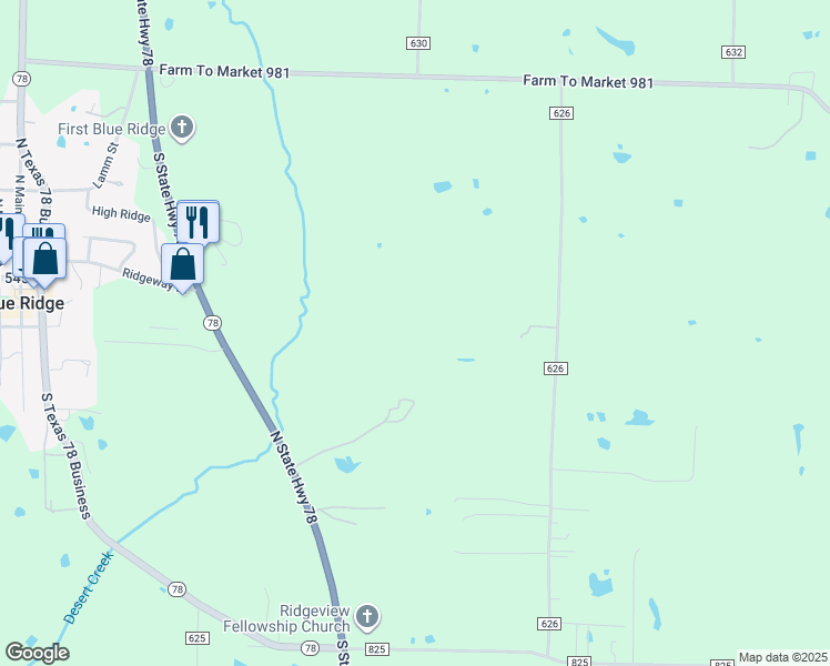 map of restaurants, bars, coffee shops, grocery stores, and more near in Blue Ridge