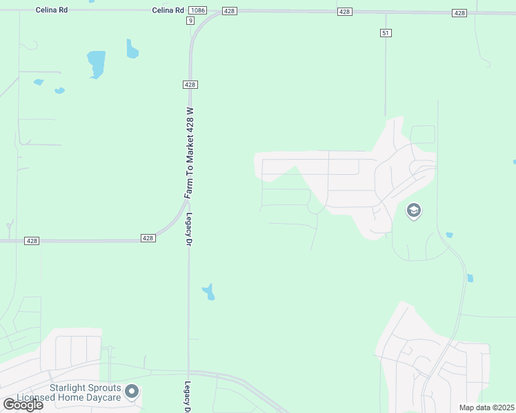 map of restaurants, bars, coffee shops, grocery stores, and more near 2101 Halkin Road in Celina