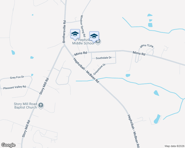 map of restaurants, bars, coffee shops, grocery stores, and more near 4556 Greystone Drive in Hephzibah