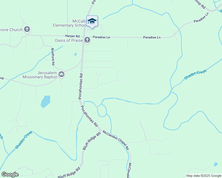 map of restaurants, bars, coffee shops, grocery stores, and more near 4240 Brookforest Dr in Bessemer