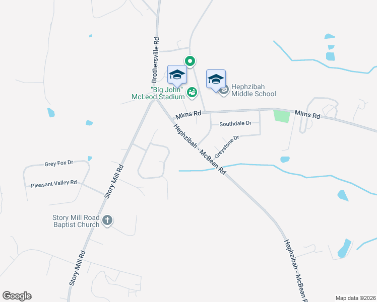 map of restaurants, bars, coffee shops, grocery stores, and more near 2216 Hephzibah - McBean Road in Hephzibah