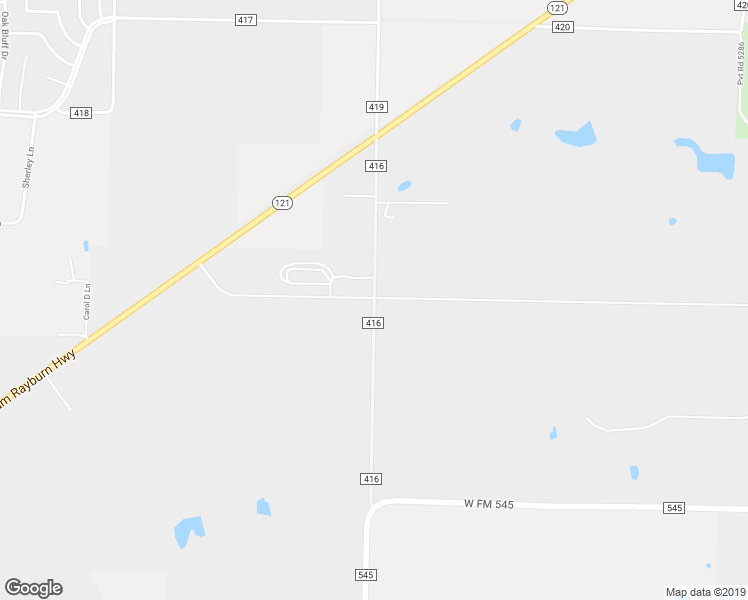 map of restaurants, bars, coffee shops, grocery stores, and more near 7967 County Road 416 in Melissa