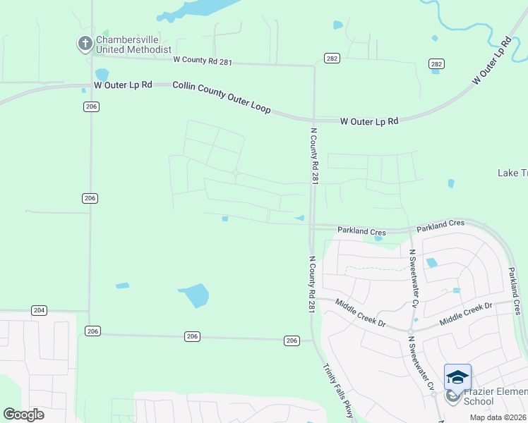 map of restaurants, bars, coffee shops, grocery stores, and more near 216 Bee Balm Road in McKinney