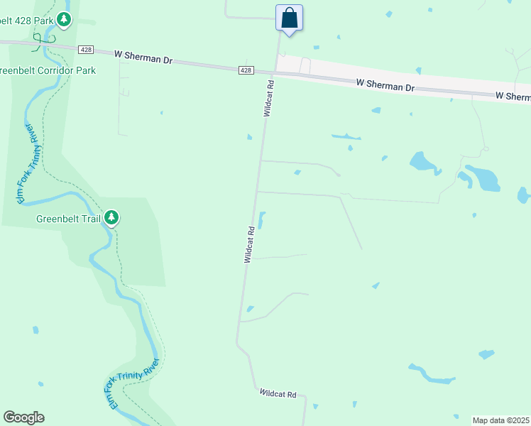 map of restaurants, bars, coffee shops, grocery stores, and more near 6032 Wildcat Road in Aubrey