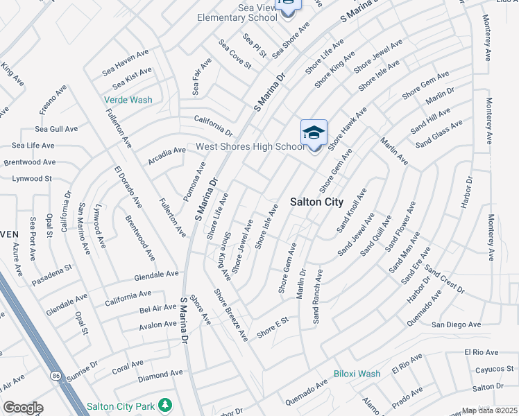 map of restaurants, bars, coffee shops, grocery stores, and more near 1174 Shore King Place in Thermal