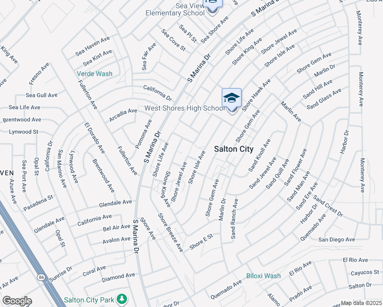 map of restaurants, bars, coffee shops, grocery stores, and more near 1174 Shore King Place in Thermal