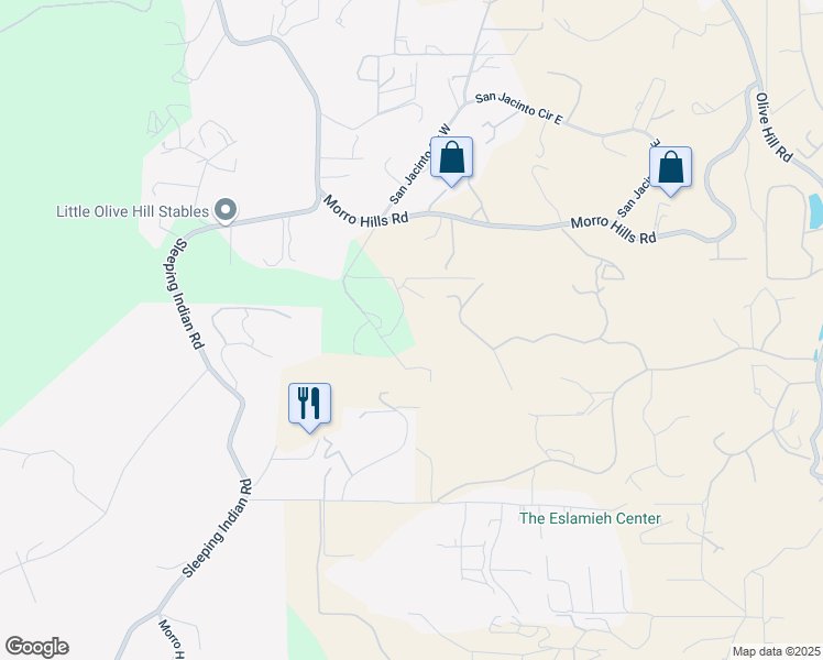 map of restaurants, bars, coffee shops, grocery stores, and more near 5088 San Jacinto Circle West in Fallbrook