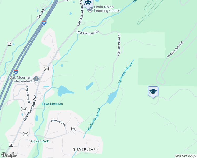 map of restaurants, bars, coffee shops, grocery stores, and more near 105 Hampton Lane in Pelham