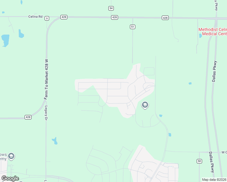 map of restaurants, bars, coffee shops, grocery stores, and more near 2840 Eccleston Street in Celina