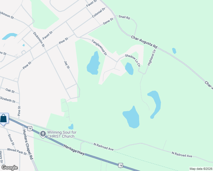 map of restaurants, bars, coffee shops, grocery stores, and more near 861 Highland Circle in Bamberg