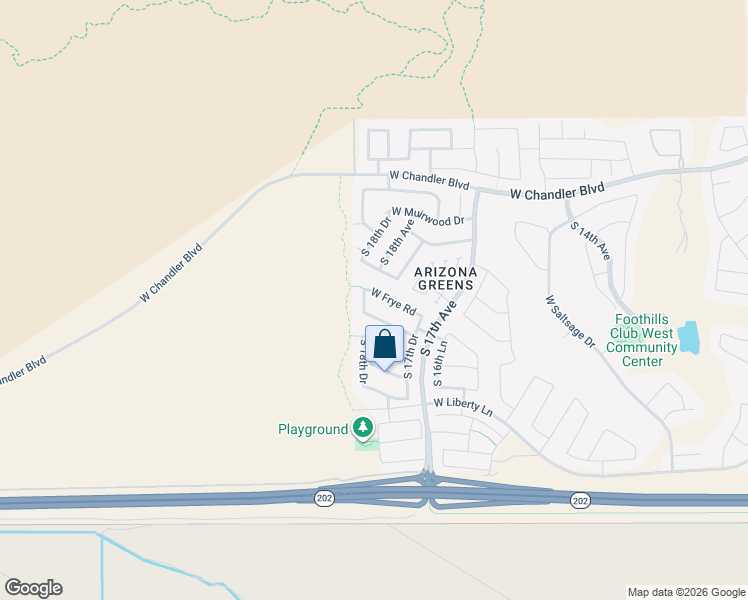 map of restaurants, bars, coffee shops, grocery stores, and more near 1815 West Frye Road in Phoenix