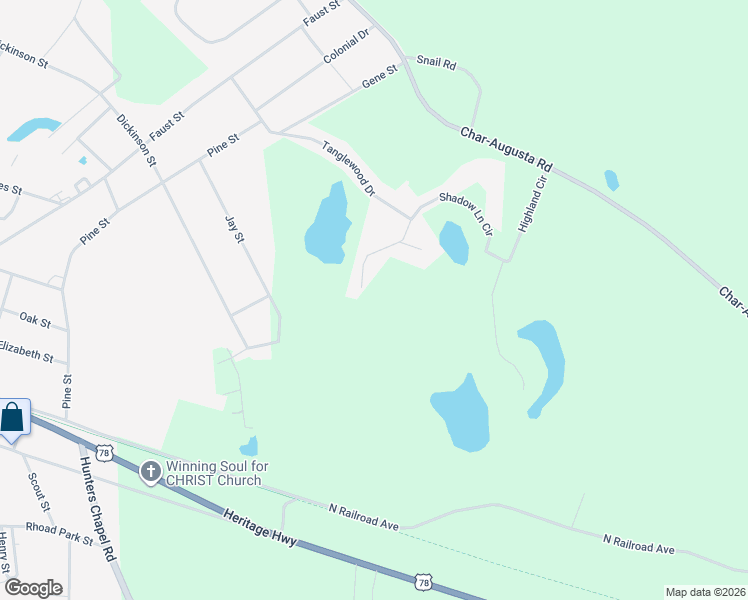 map of restaurants, bars, coffee shops, grocery stores, and more near 861 Highland Circle in Bamberg