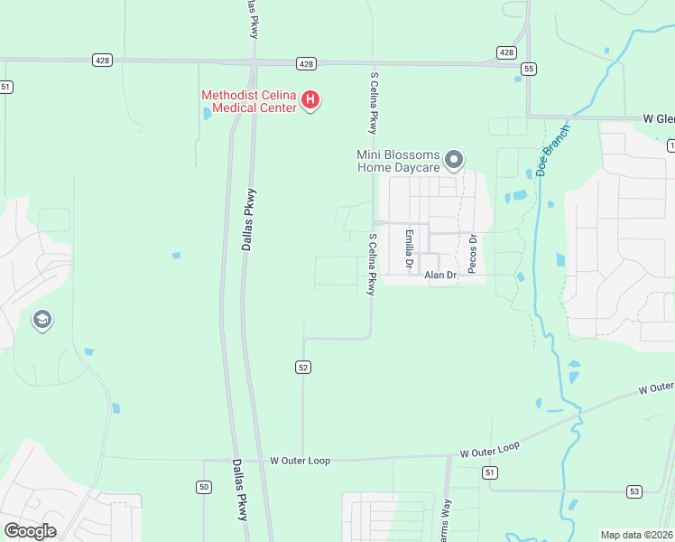map of restaurants, bars, coffee shops, grocery stores, and more near 2001 South Celina Parkway in Celina