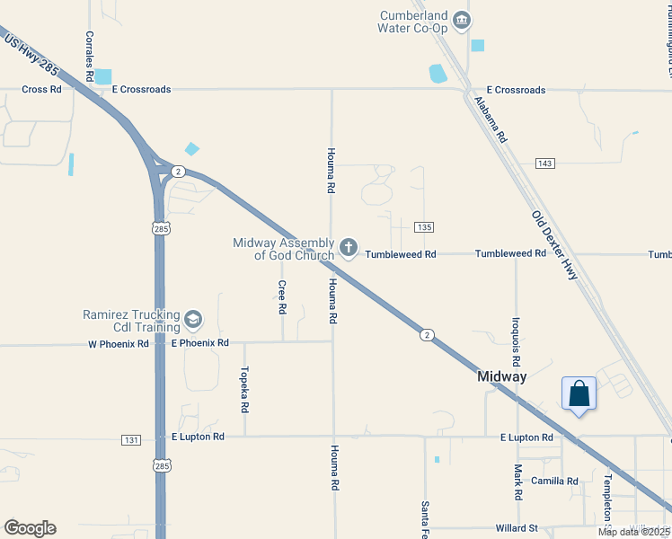 map of restaurants, bars, coffee shops, grocery stores, and more near 6361 Houma Road in Dexter