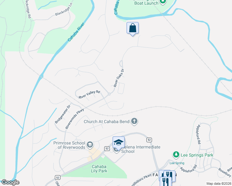 map of restaurants, bars, coffee shops, grocery stores, and more near 459 River Oaks Lane in Helena