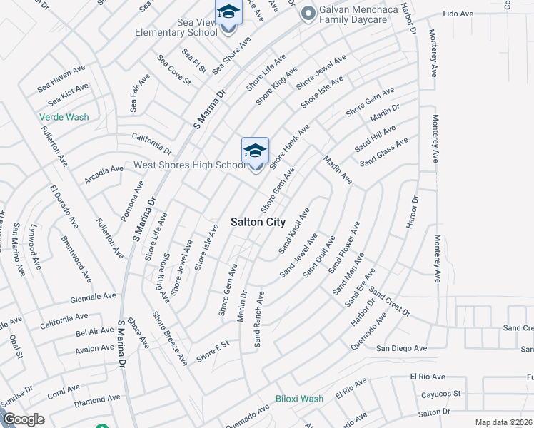 map of restaurants, bars, coffee shops, grocery stores, and more near 2362 Shore Gem Avenue in Thermal