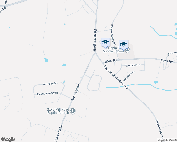 map of restaurants, bars, coffee shops, grocery stores, and more near 4638 Story Mill Road in Hephzibah