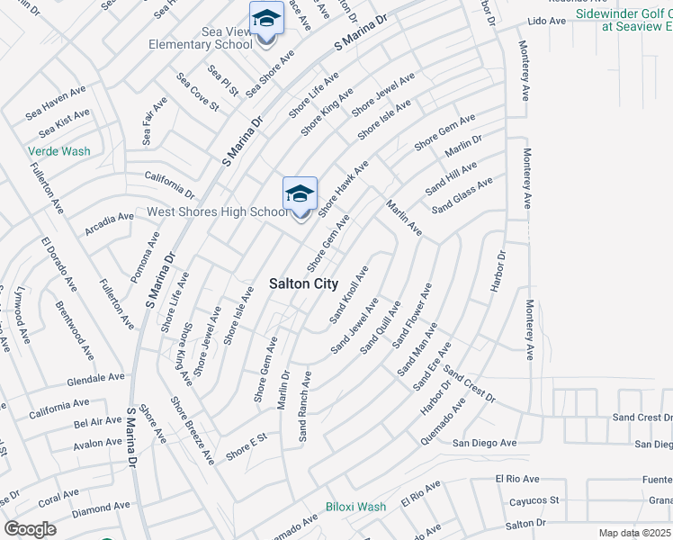 map of restaurants, bars, coffee shops, grocery stores, and more near Marlin Drive in Salton City