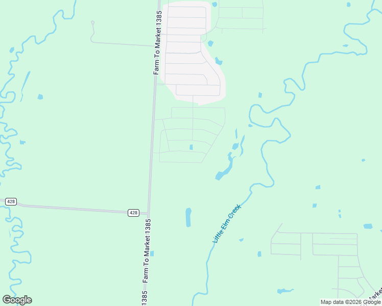 map of restaurants, bars, coffee shops, grocery stores, and more near Farm to Market Road 1385 in Pilot Point