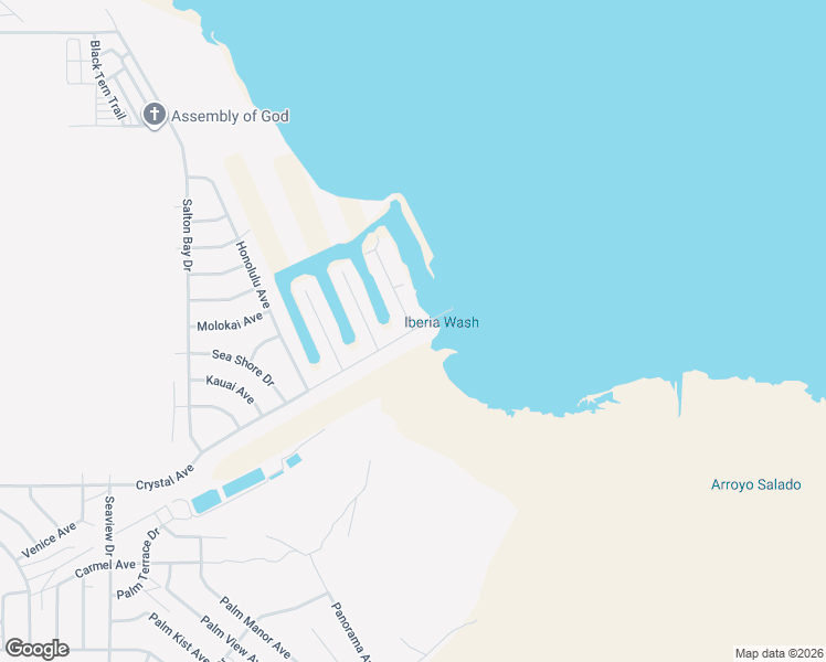 map of restaurants, bars, coffee shops, grocery stores, and more near 0 Crystal Avenue in Thermal