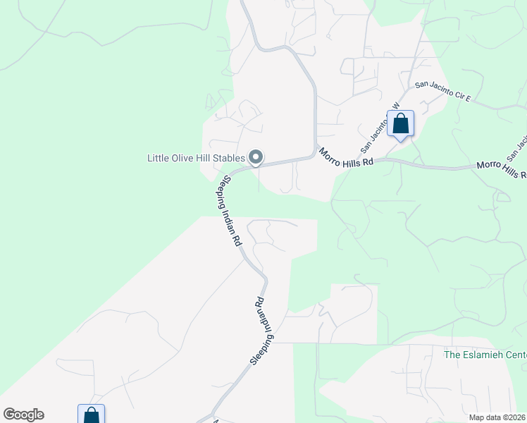 map of restaurants, bars, coffee shops, grocery stores, and more near 6542 Indian Trail Way in Fallbrook